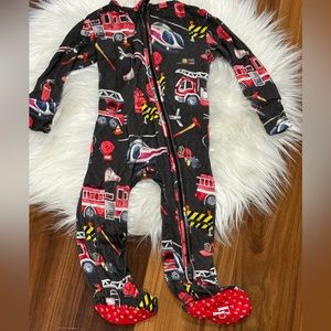 Posh peanut firefighter footie pajama 6-9 months